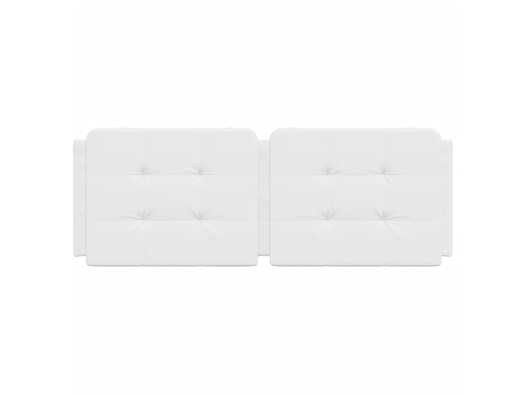 Coussin de tête de lit Zadar blanc 140 cm similicuir