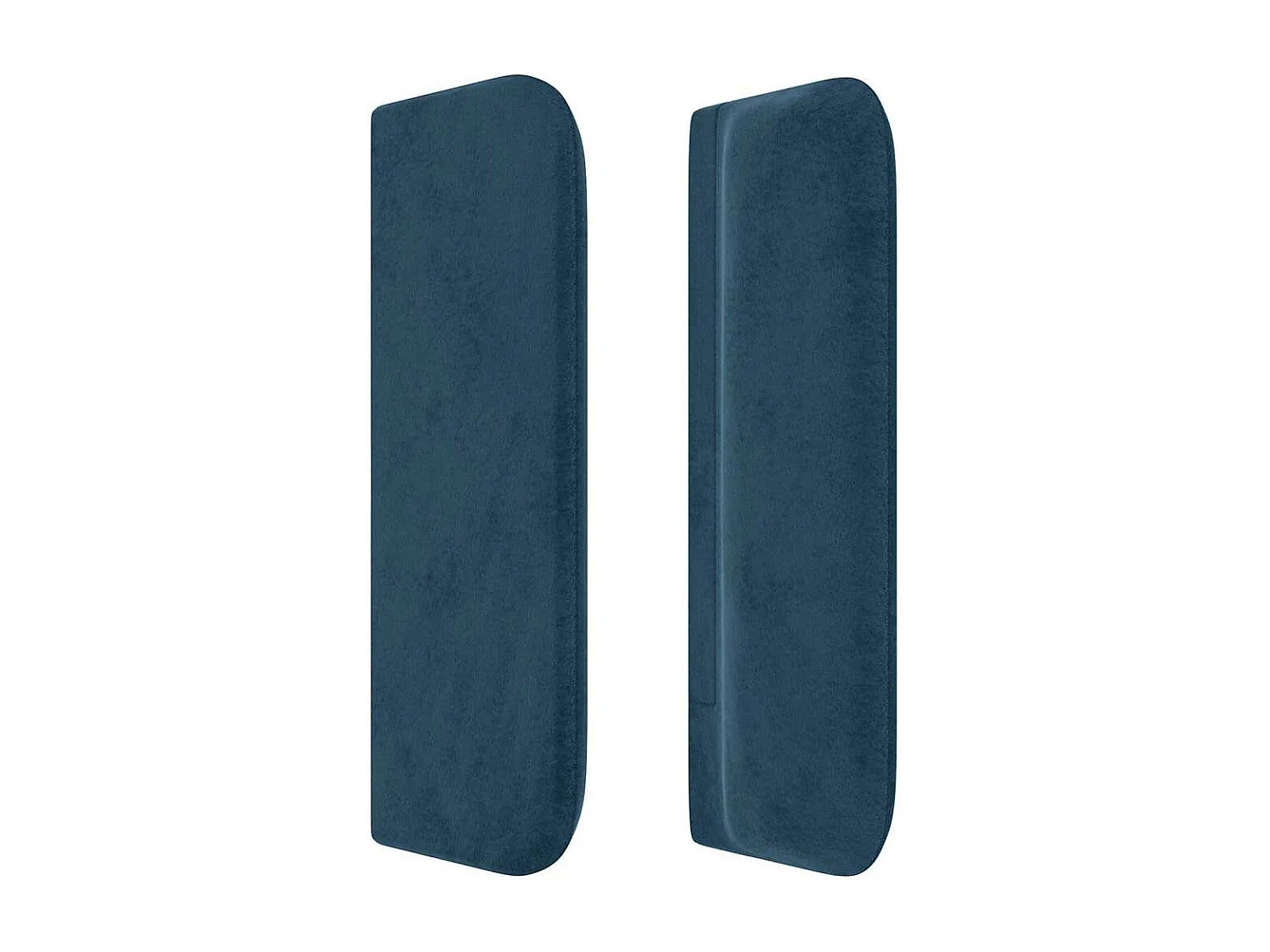 Tête de lit avec oreilles Bleu foncé 147x16x78/88 cm Velours