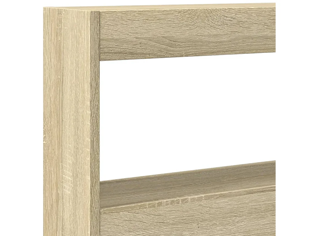 LED-Kopfteil mit Ablagen Sonoma-Eiche 200x17x102 cm