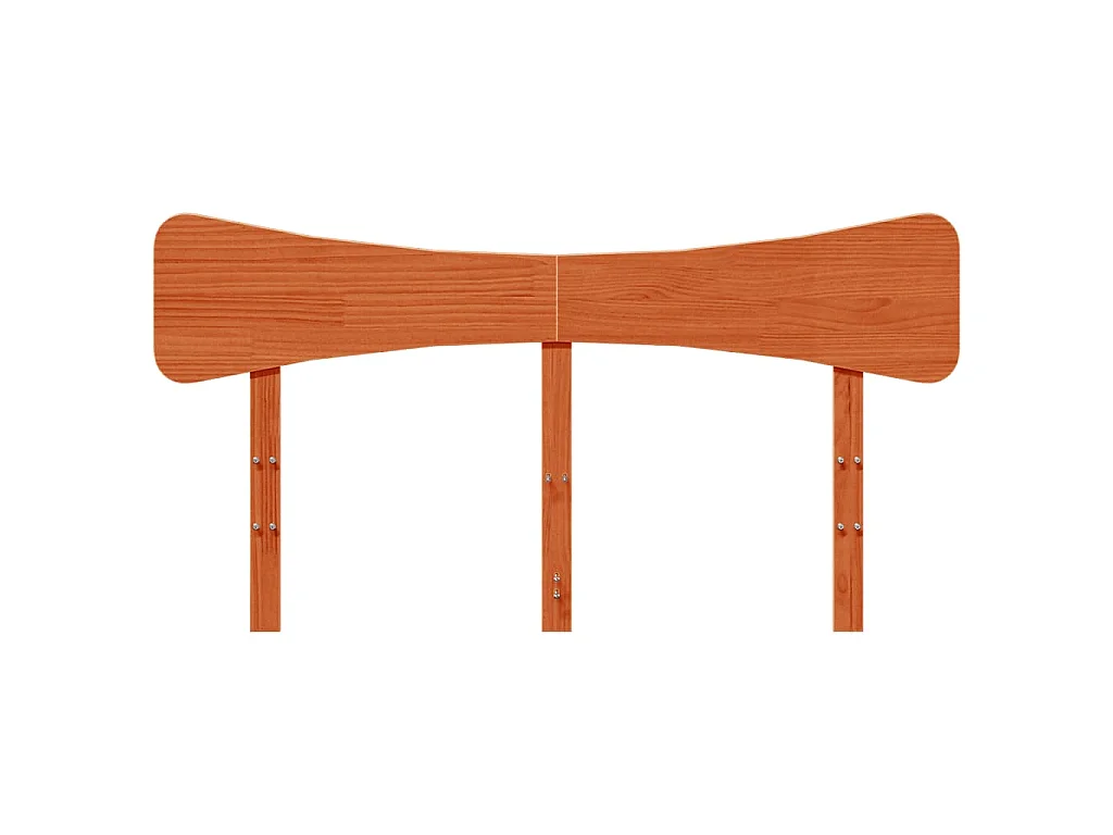 Testiera Marrone Cera 160 cm in Legno Massello di Pino