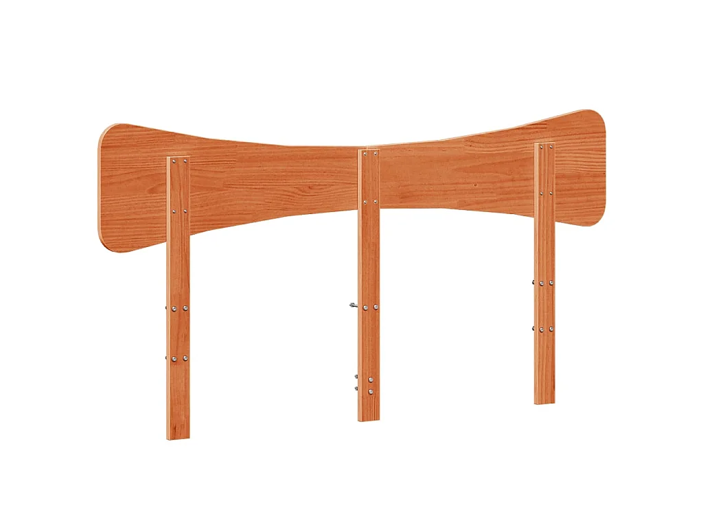 Testiera Marrone Cera 160 cm in Legno Massello di Pino