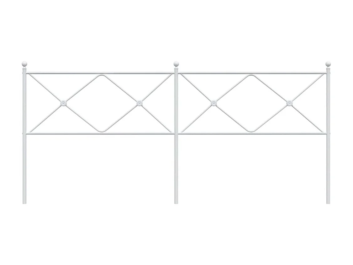 Tête de lit de remplacement métal blanc 193 cm
