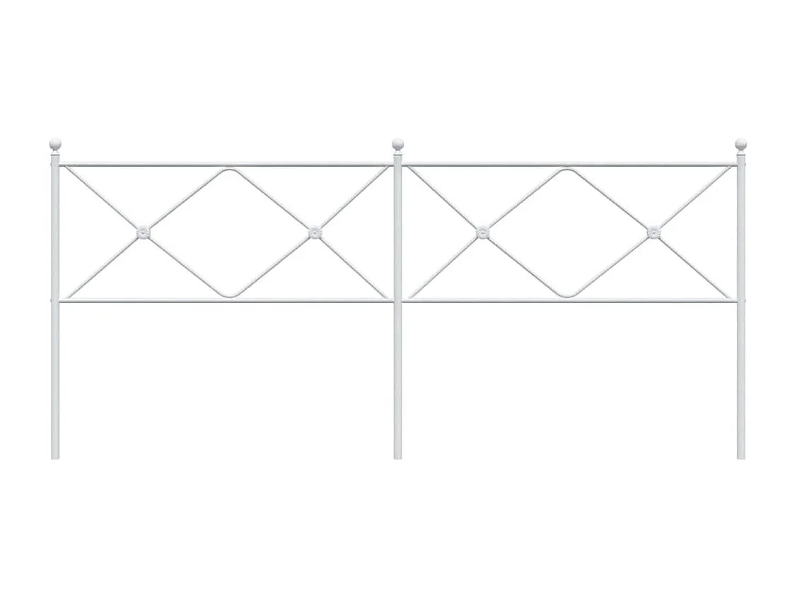 Tête de lit de remplacement métal blanc 193 cm