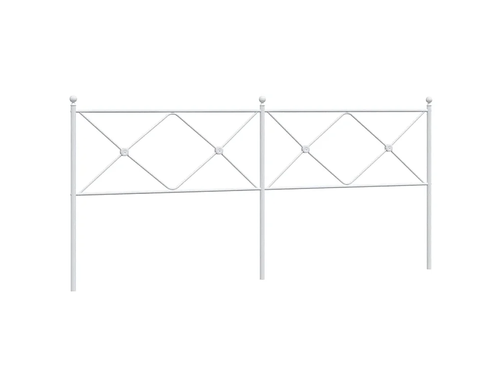 Vervangend hoofdbord 193 cm metaal wit