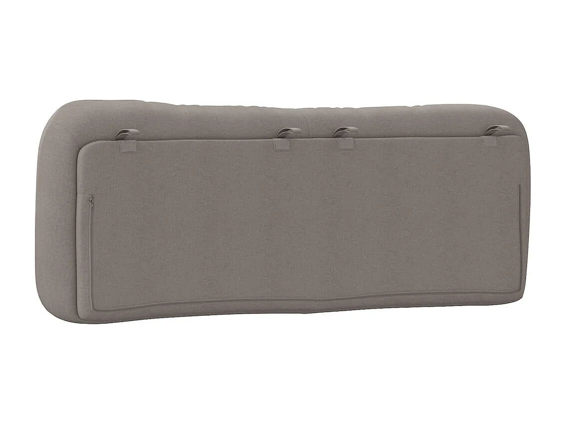 Cabecero de cama acolchado Hvar tela gris taupé 120 cm