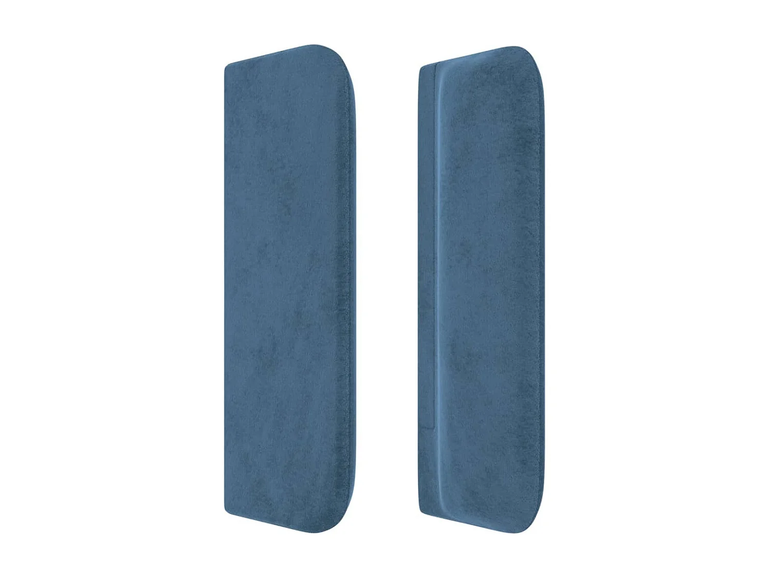Kopfteil mit Ohren Dunkelblau 183x16x78/88 cm Samt