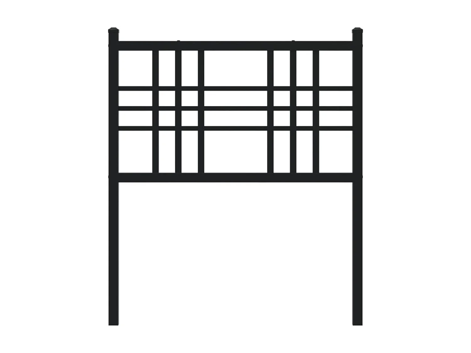 Tête de lit métal noir 80 cm