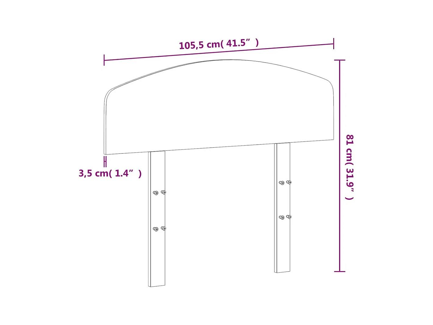 Kopfteil Wachsbraun 100 cm Massivholz Kiefer
