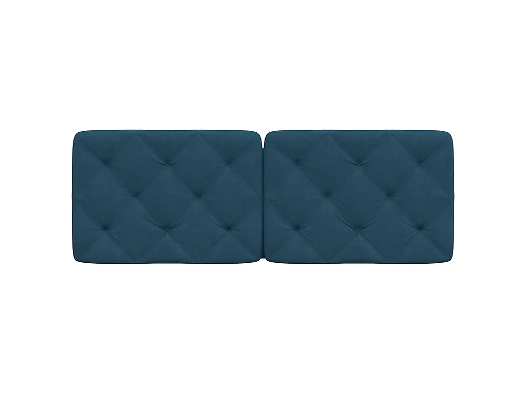 Cuscino Testiera Blu 140 cm in Velluto