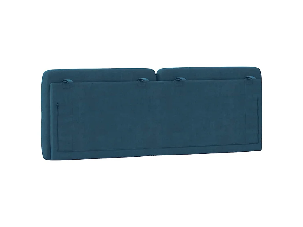 Cuscino Testiera Blu 140 cm in Velluto
