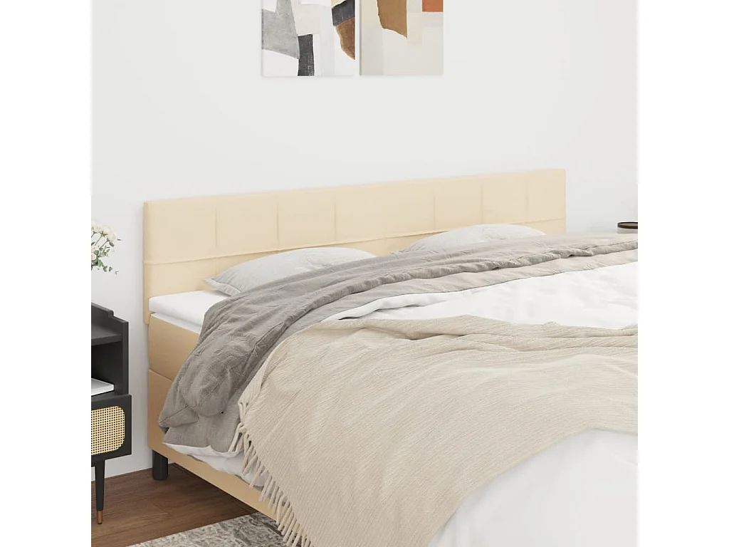 Kopfteile Creme 180x5x78/88 cm Stoff