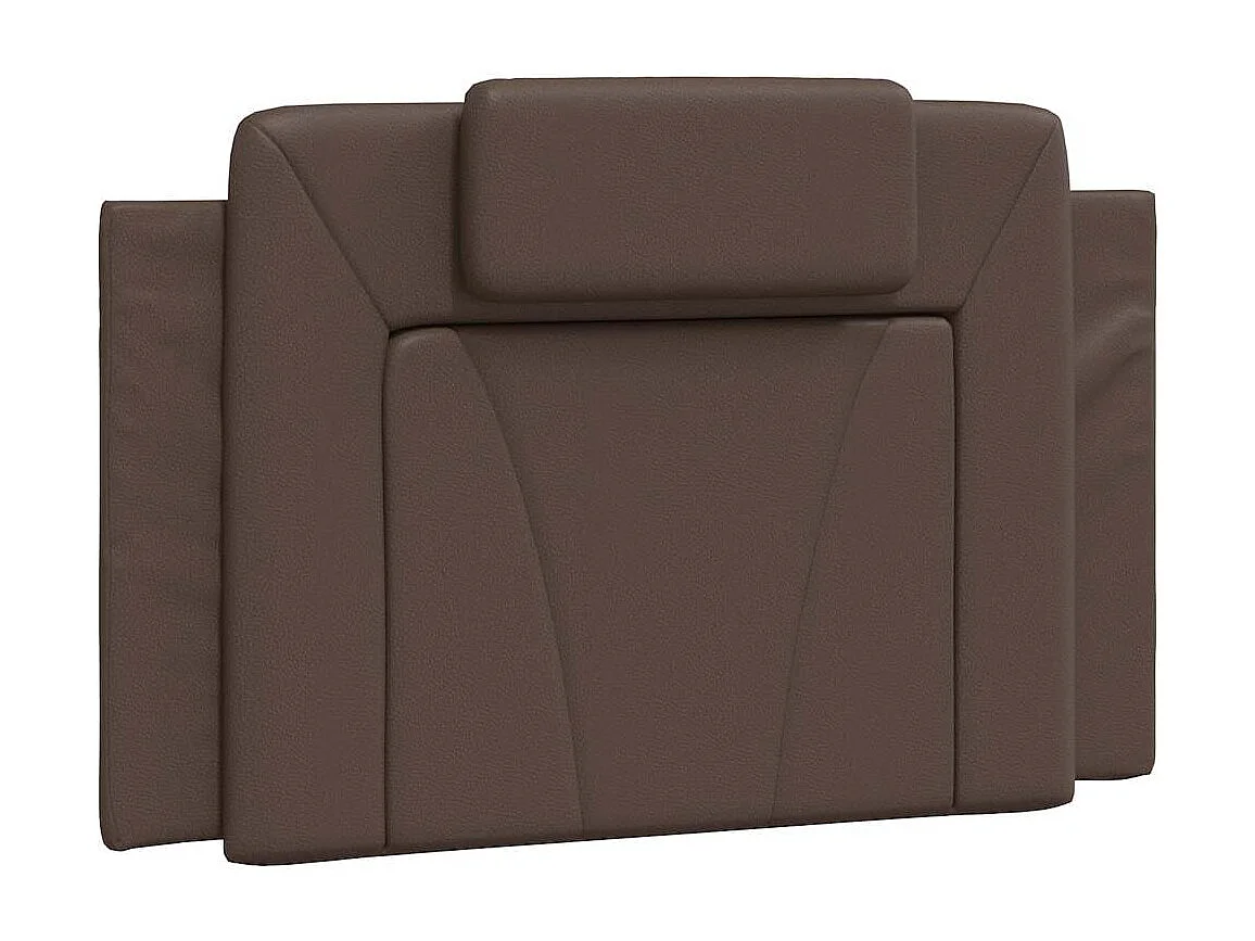 Hoofdbordkussen "Viana" 90 cm kunstleer bruin