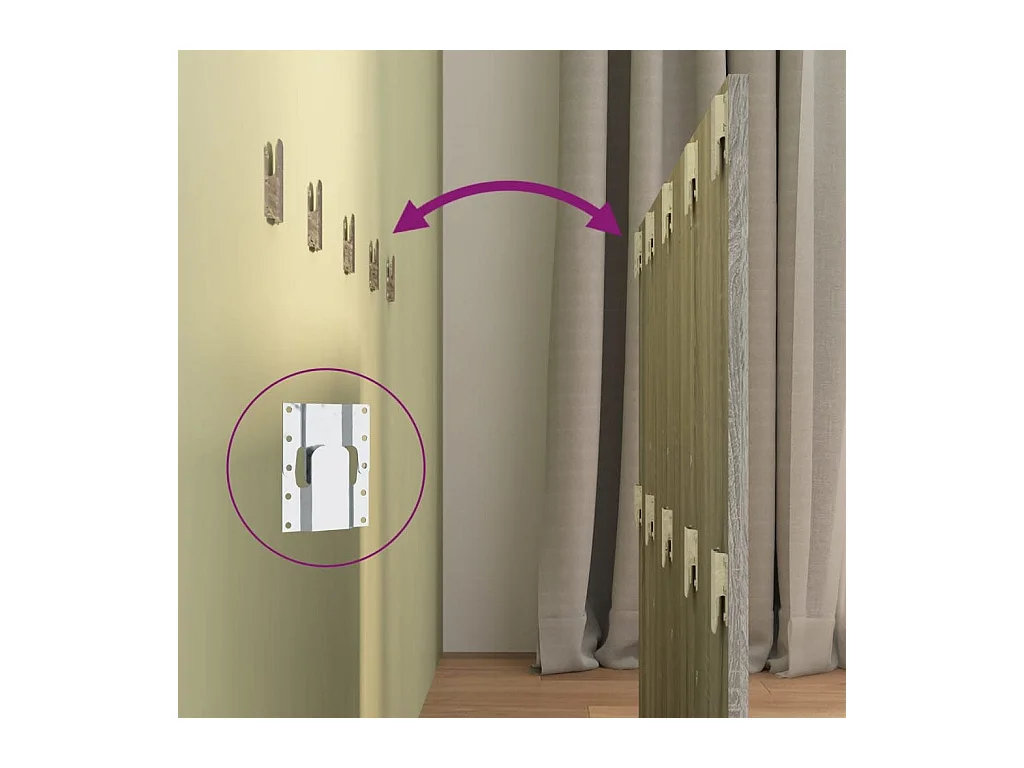 Tête de lit avec armoires sonoma gris Bois d'ingénierie