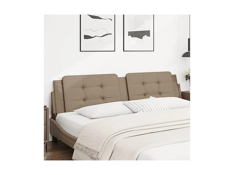 Hoofdbordkussen "Zadar" 200 cm kunstleer cappuccinokleurig