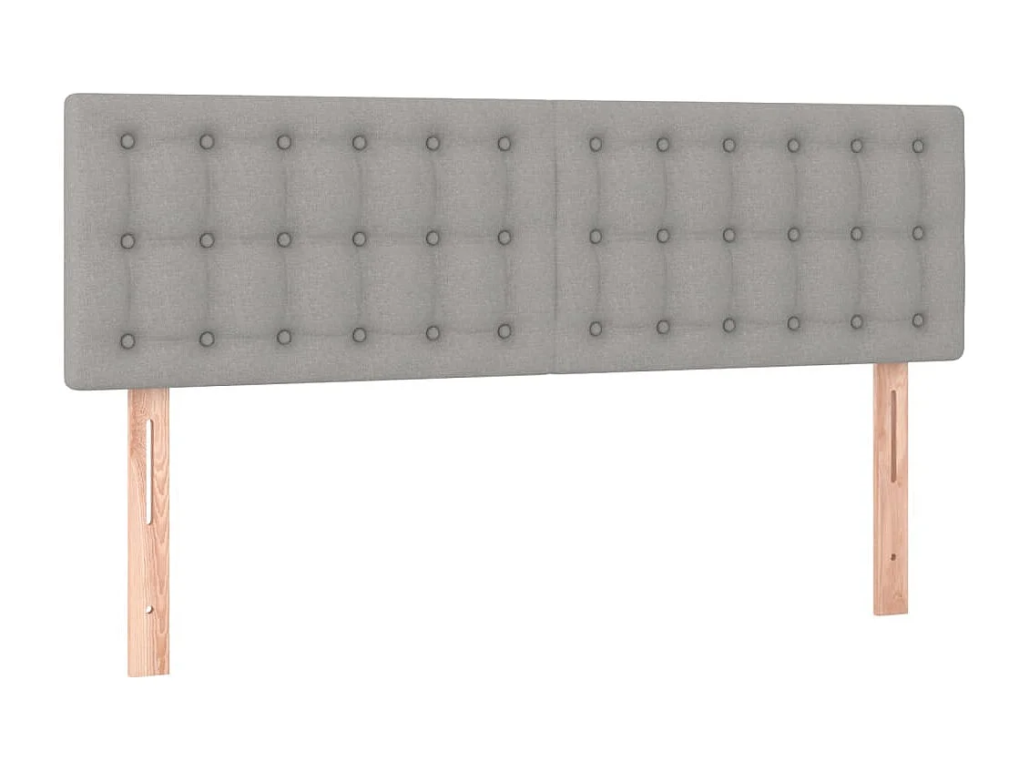 Têtes de lit Gris clair 144x5x78/88 cm Tissu