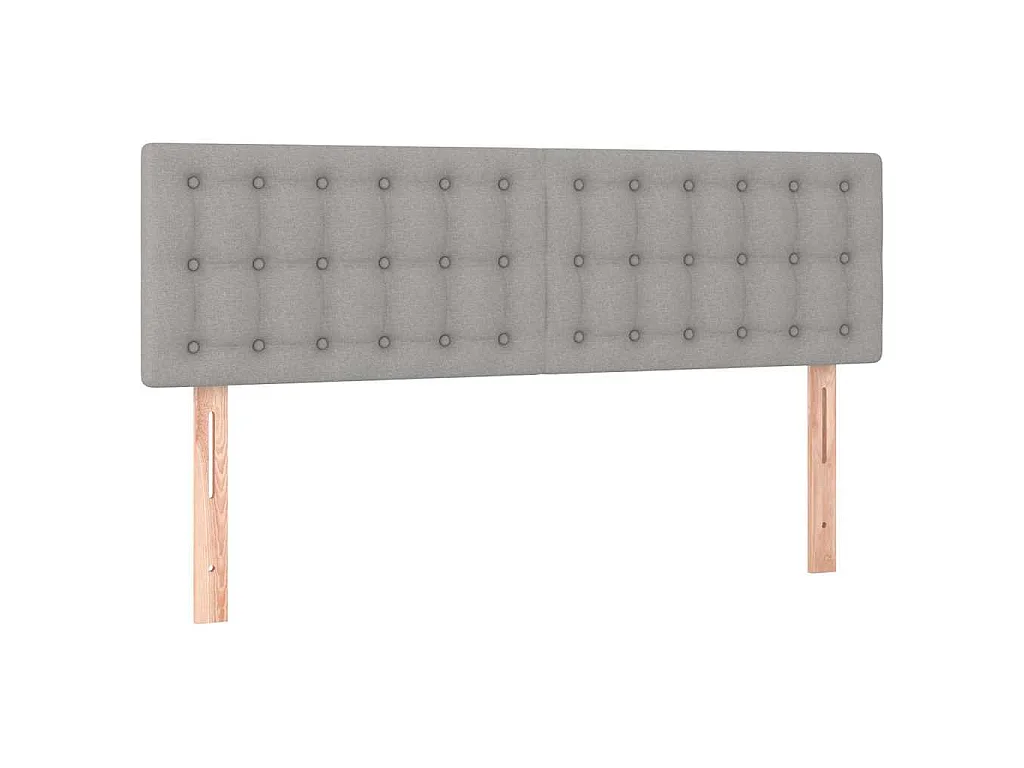 Testiera Grigio Chiaro 144x5x78/88 cm in Tessuto