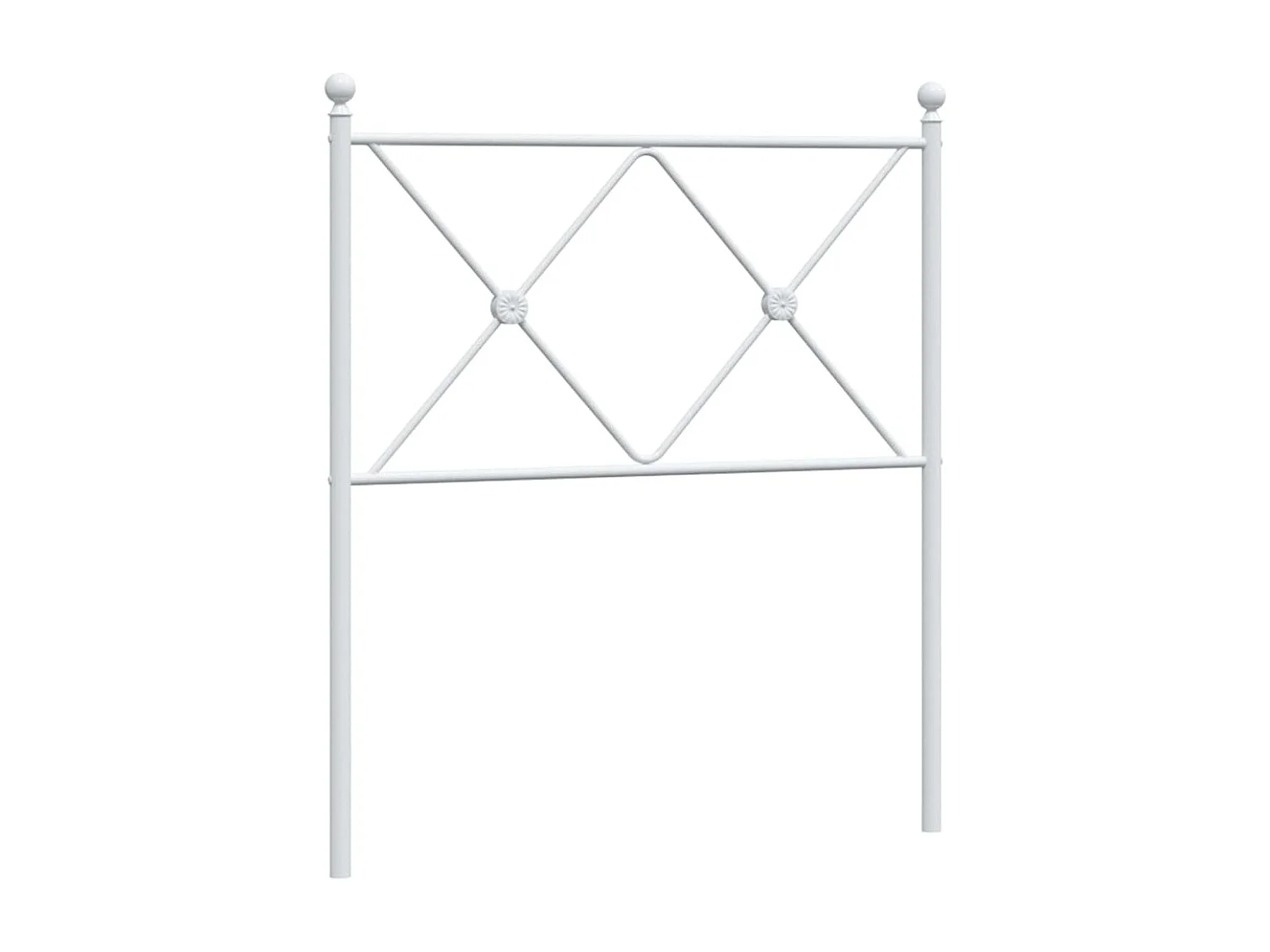 Tête de lit de remplacement métal blanc 75 cm