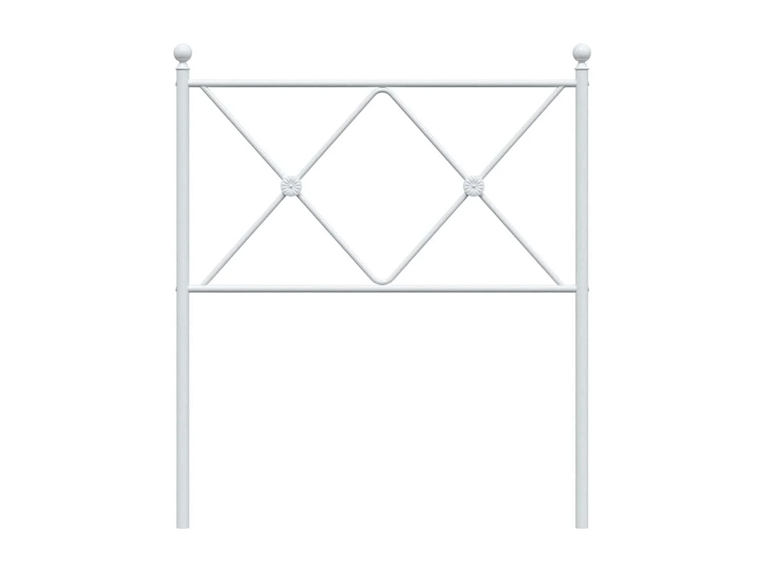 Tête de lit de remplacement métal blanc 75 cm