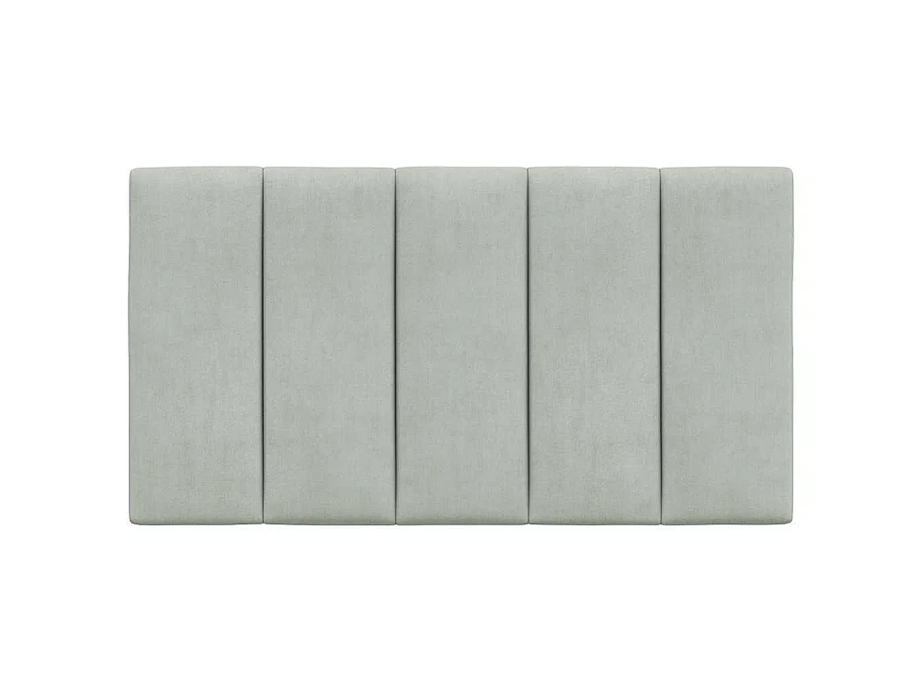 Hoofdbordkussen "Hanko" 90 cm velvet lichtgrijs