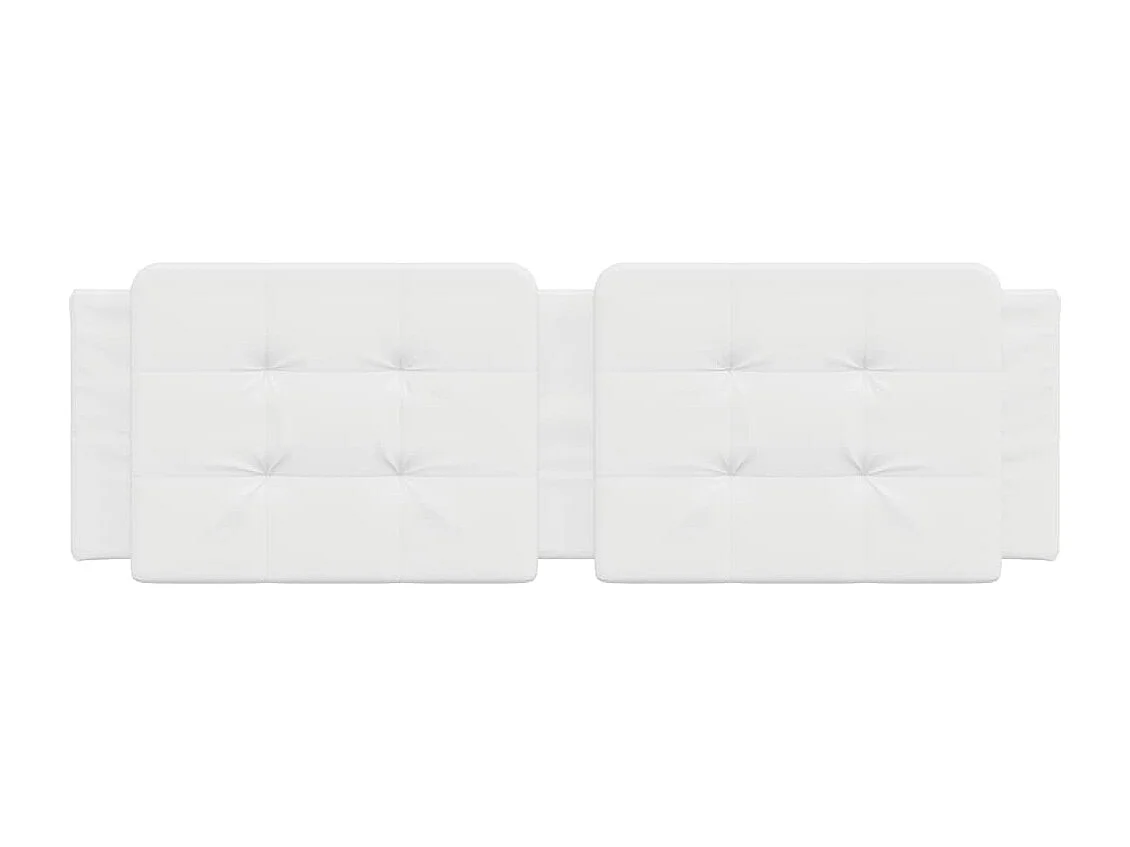 Almofadão de cabeceira Zadar 160 cm couro artificial branco