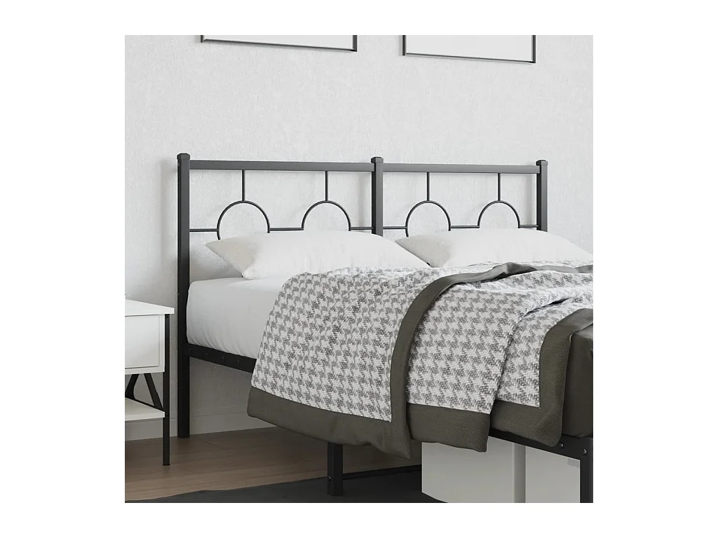 Tête de lit métal noir 135 cm