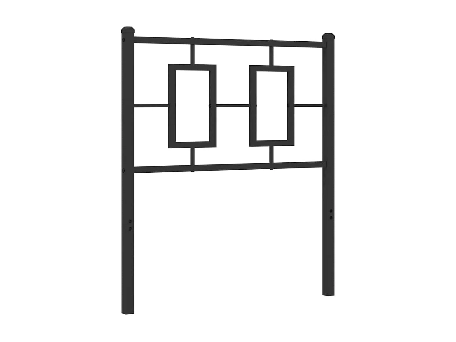 Vervangend hoofdbord 75 cm metaal zwart