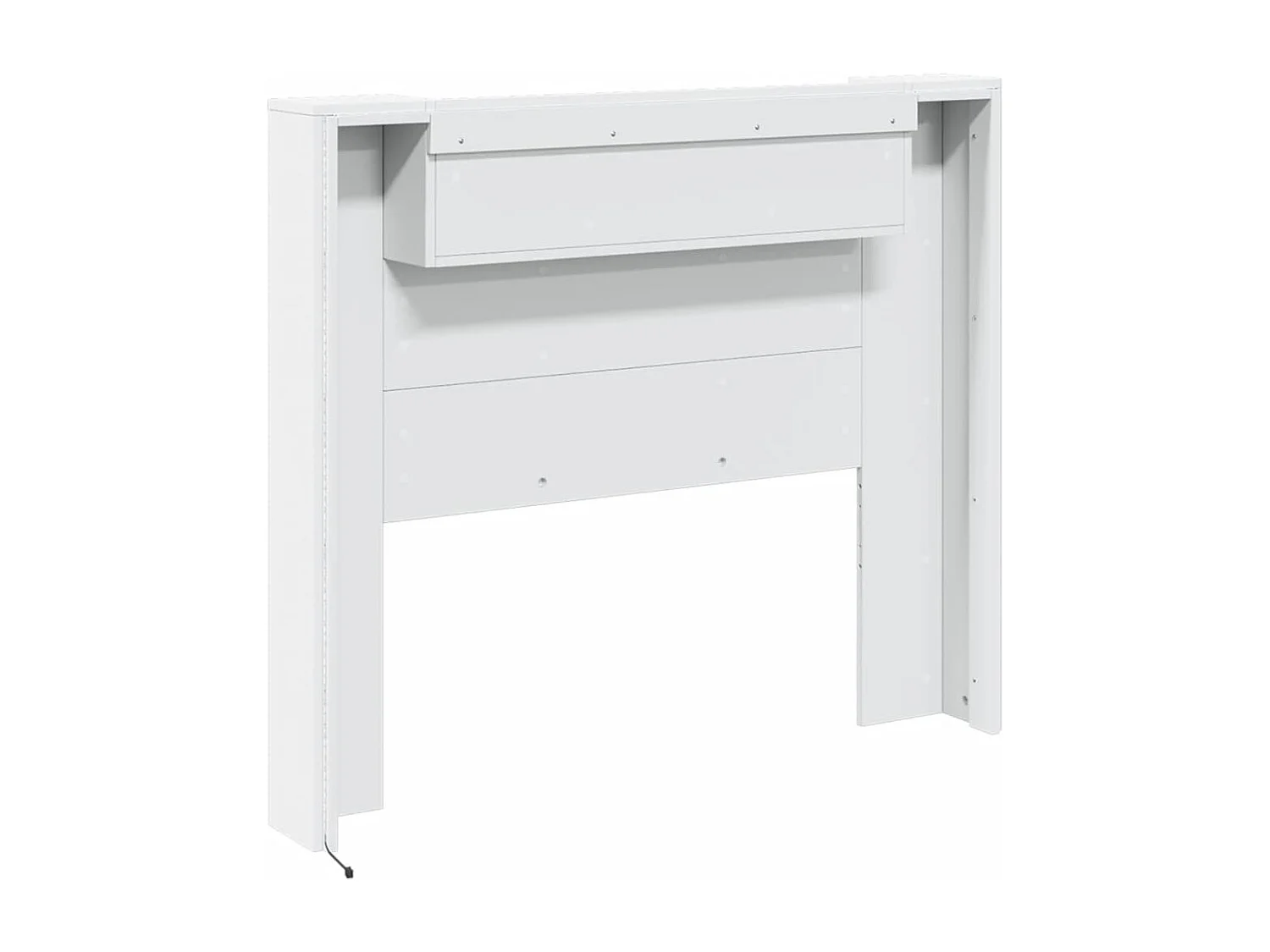 Hoofdbordkast met LED-verlichting 120x16,5x103,5 cm wit