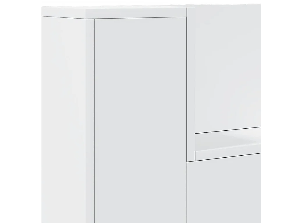 Hoofdbordkast met LED-verlichting 120x16,5x103,5 cm wit