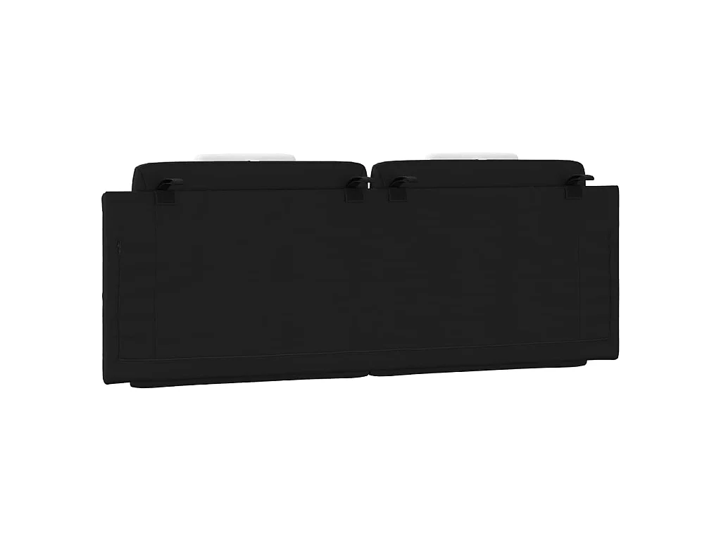 Coussin de tête de lit Viana noir et blanc 120 cm similicuir