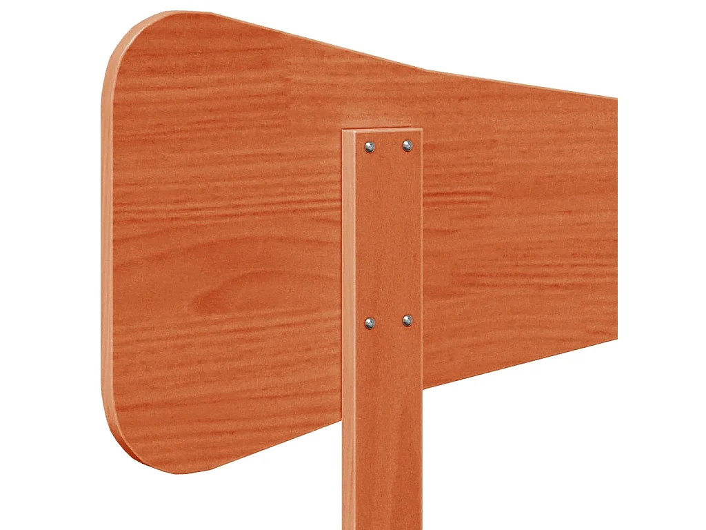 Hoofdbord 180 cm massief grenenhout wasbruin