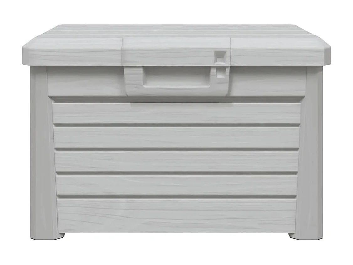 Boîte à coussins d'extérieur gris 73x50,5x46,5 cm polypropylène