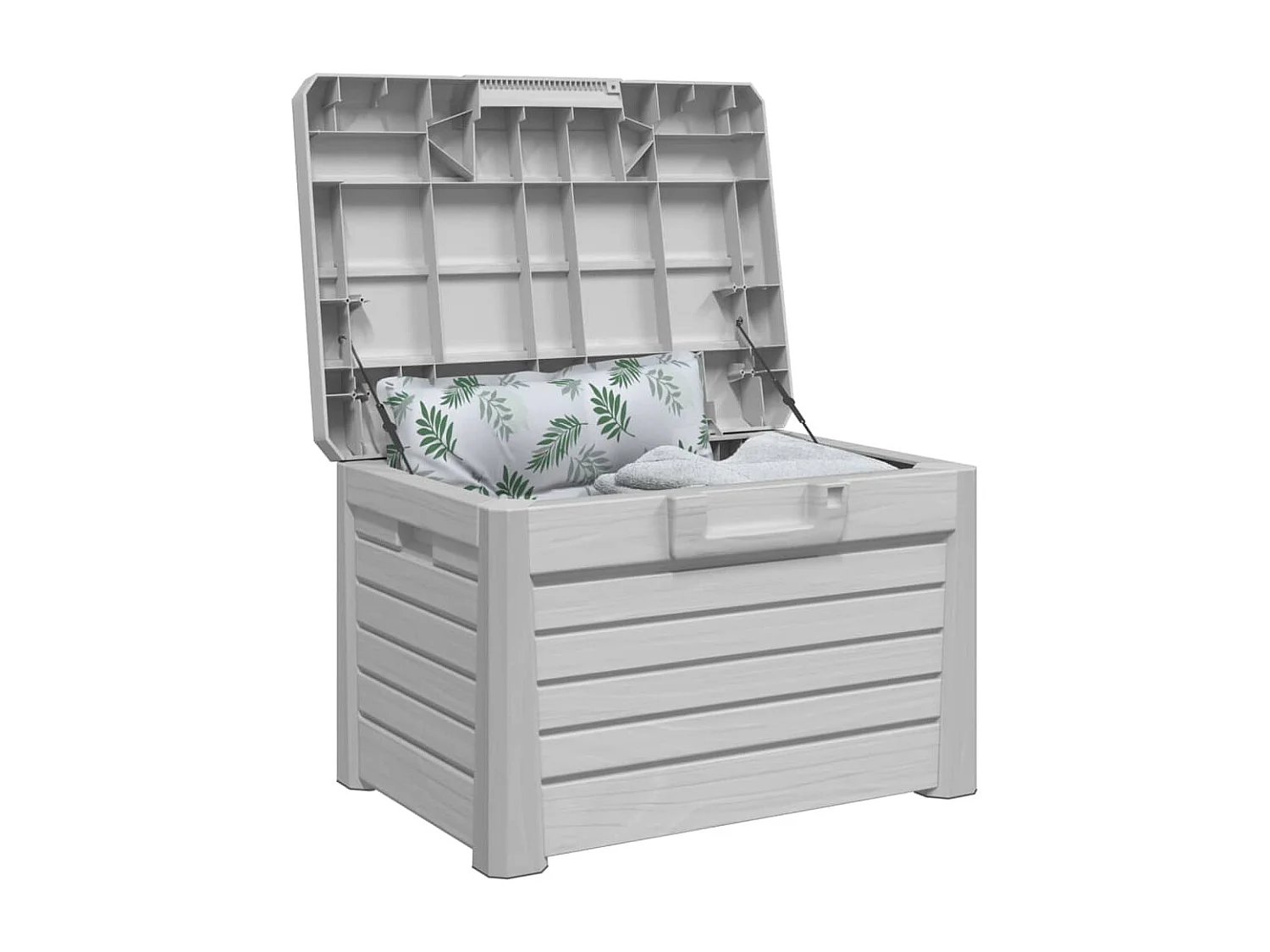 Outdoor-Kissenbox Grau 73x50,5x46,5 cm Polypropylen