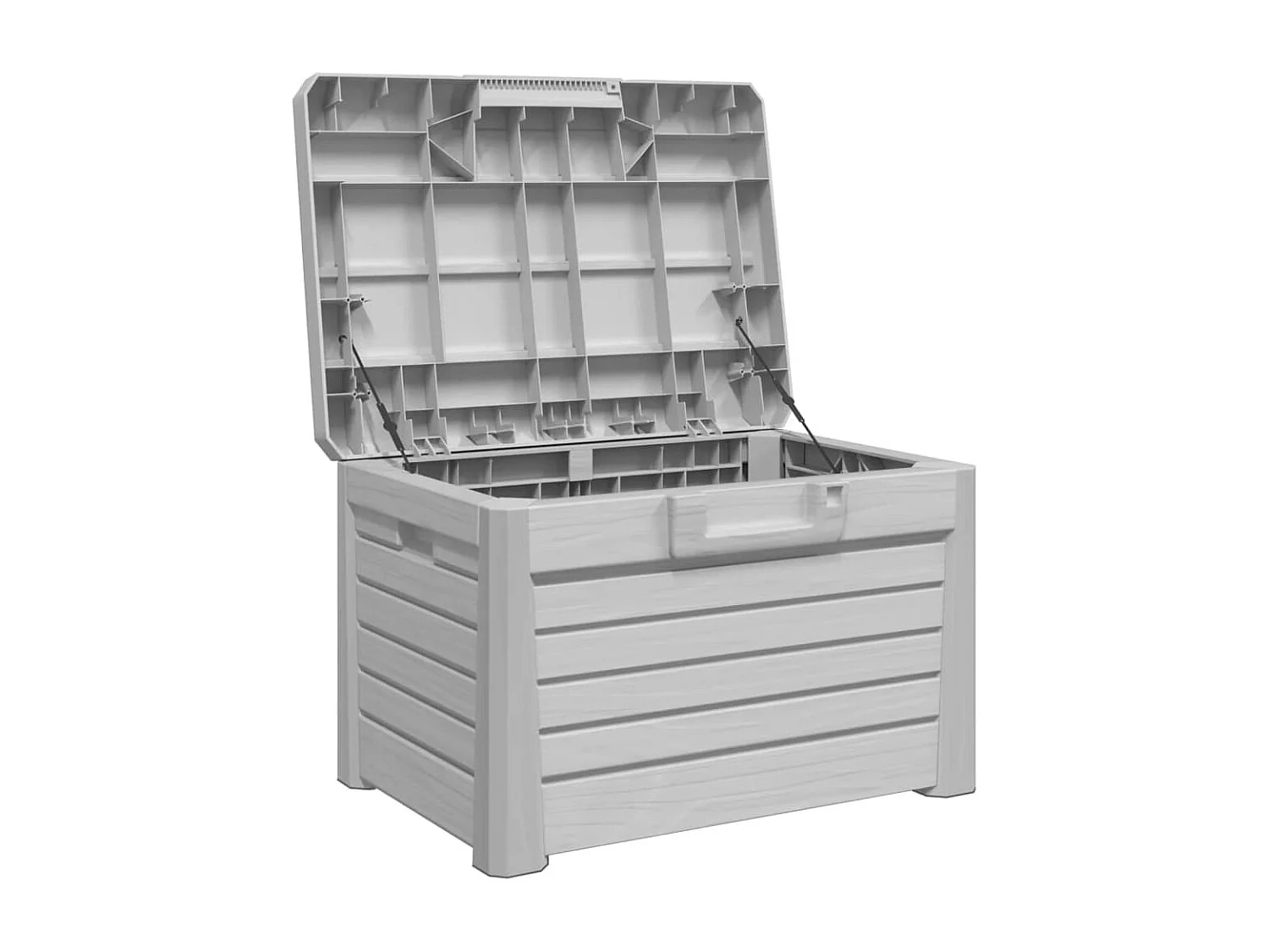 Outdoor-Kissenbox Grau 73x50,5x46,5 cm Polypropylen