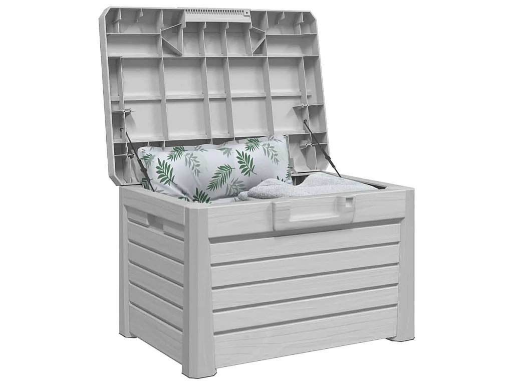 Outdoor-Kissenbox Grau 73x50,5x46,5 cm Polypropylen