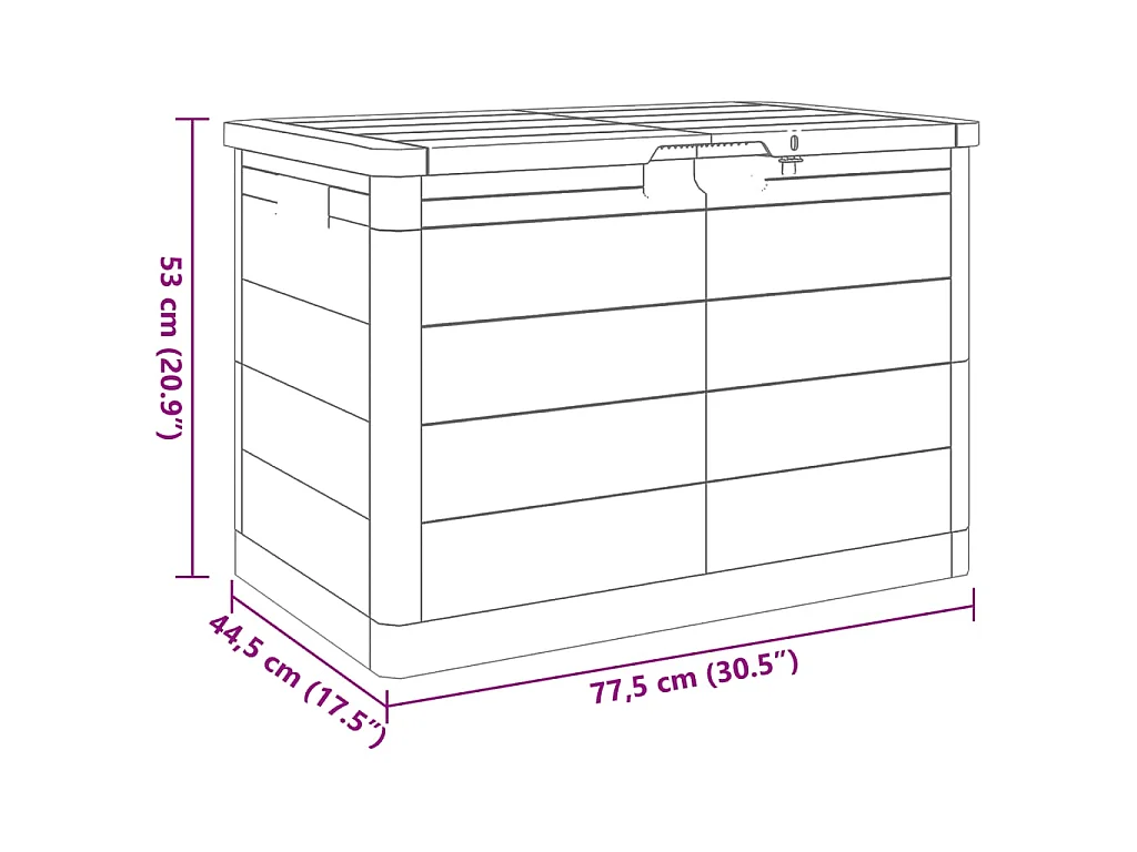 Contenitore Cuscini Marrone 77,5x44,5x53 cm in Polipropilene
