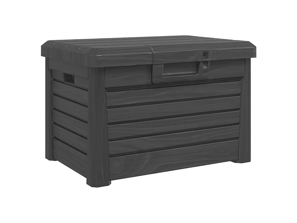 Boîte à coussins d'extérieur anthracite polypropylène