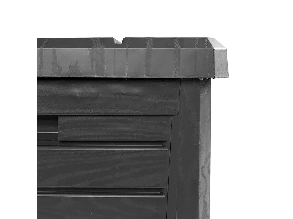 Boîte à coussins d'extérieur anthracite polypropylène