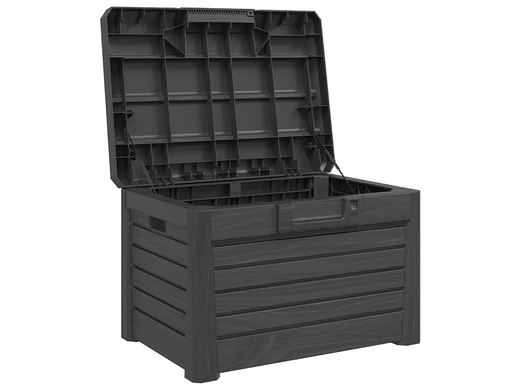 Boîte à coussins d'extérieur anthracite polypropylène