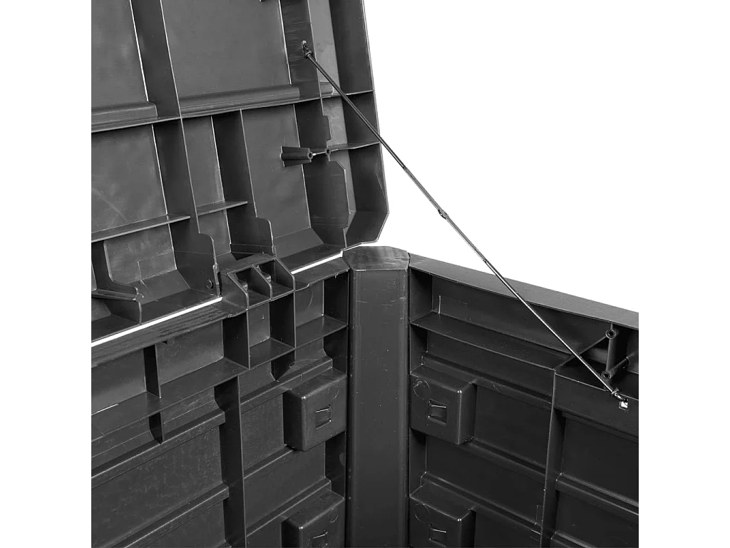 Boîte à coussins d'extérieur anthracite polypropylène