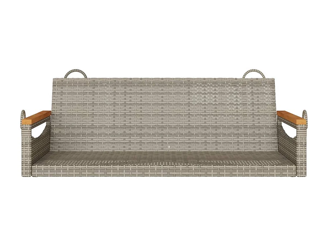Banco baloiço 109x62x40 cm vime PE cinzento
