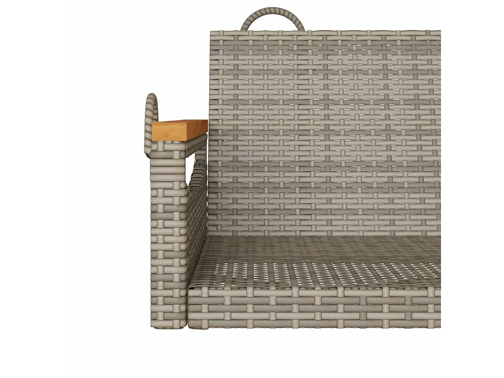 Schommelbank 109x62x40 cm poly rattan grijs