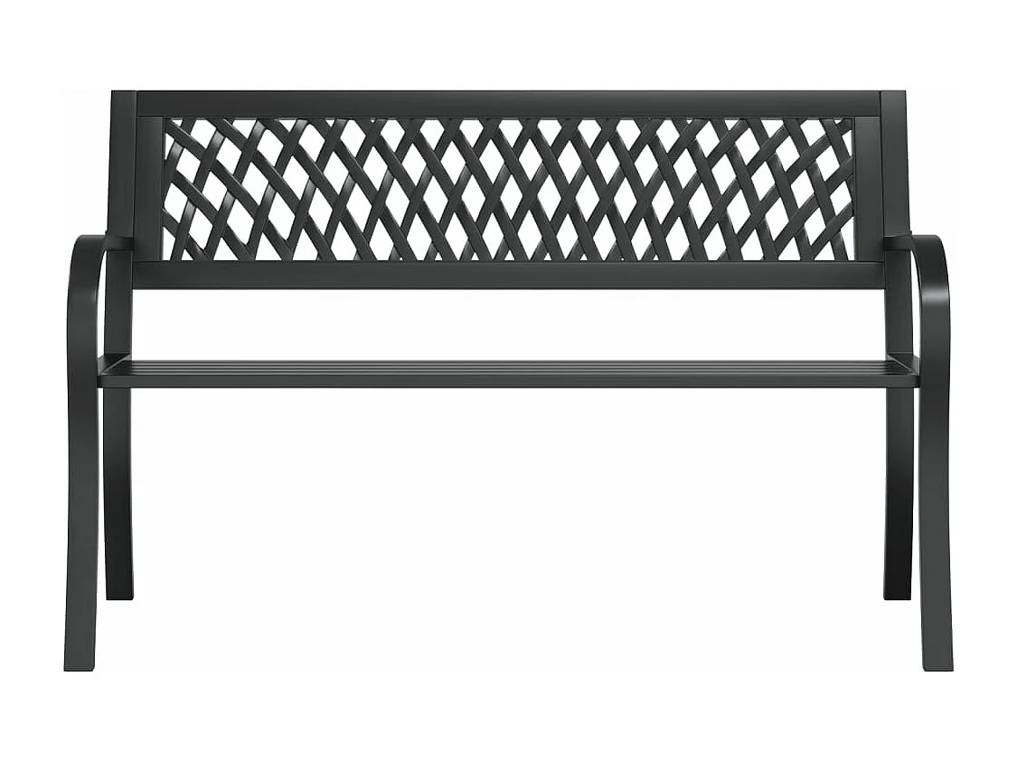 Tuinbank 120 cm staal zwart