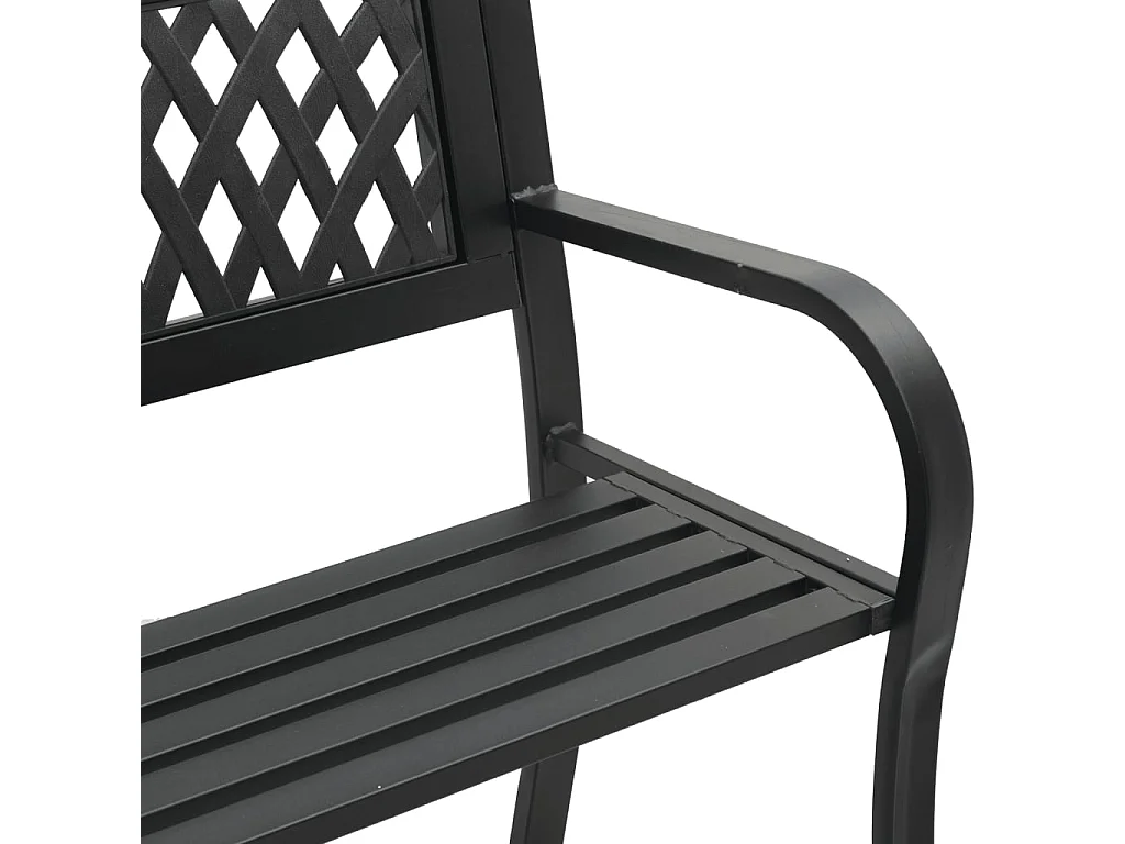 Banco de jardim 120 cm aço preto