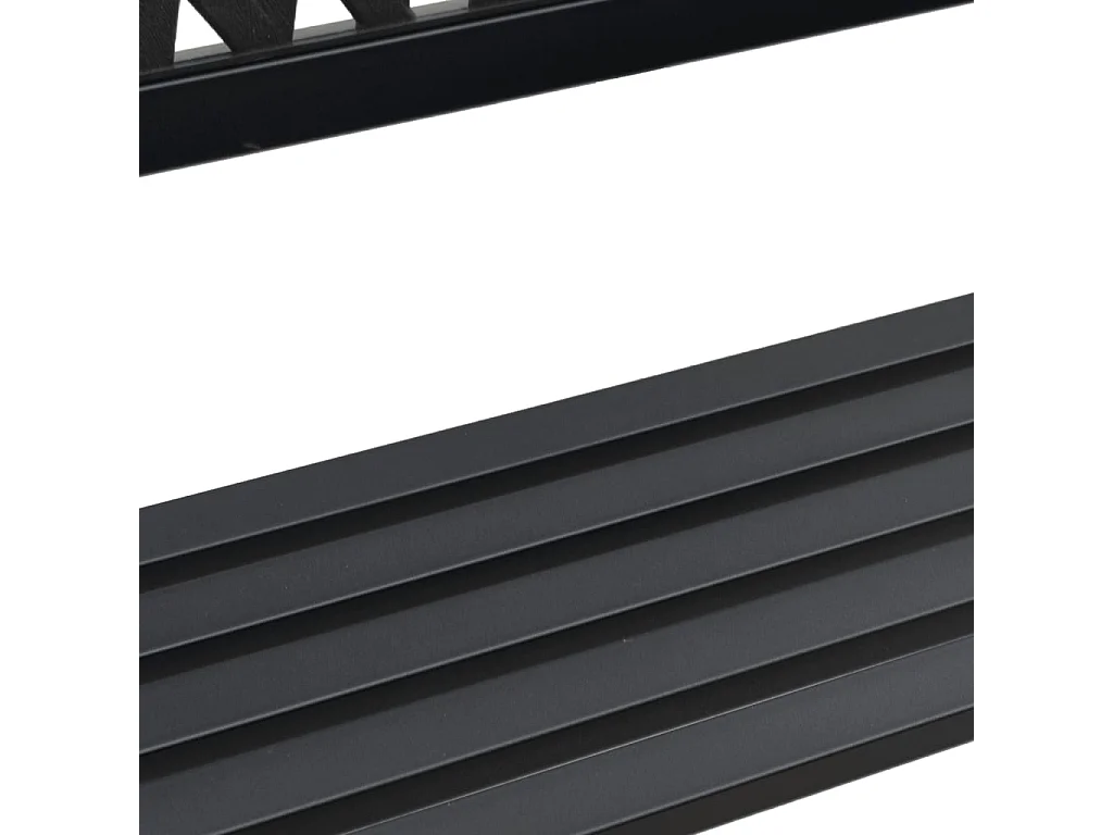 Banco de jardim 120 cm aço preto