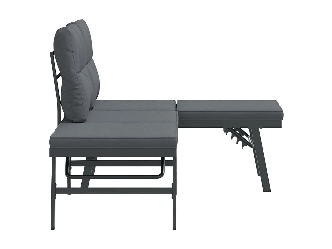 Bancs de jardin avec coussins lot de 2 acier enduit de poudre