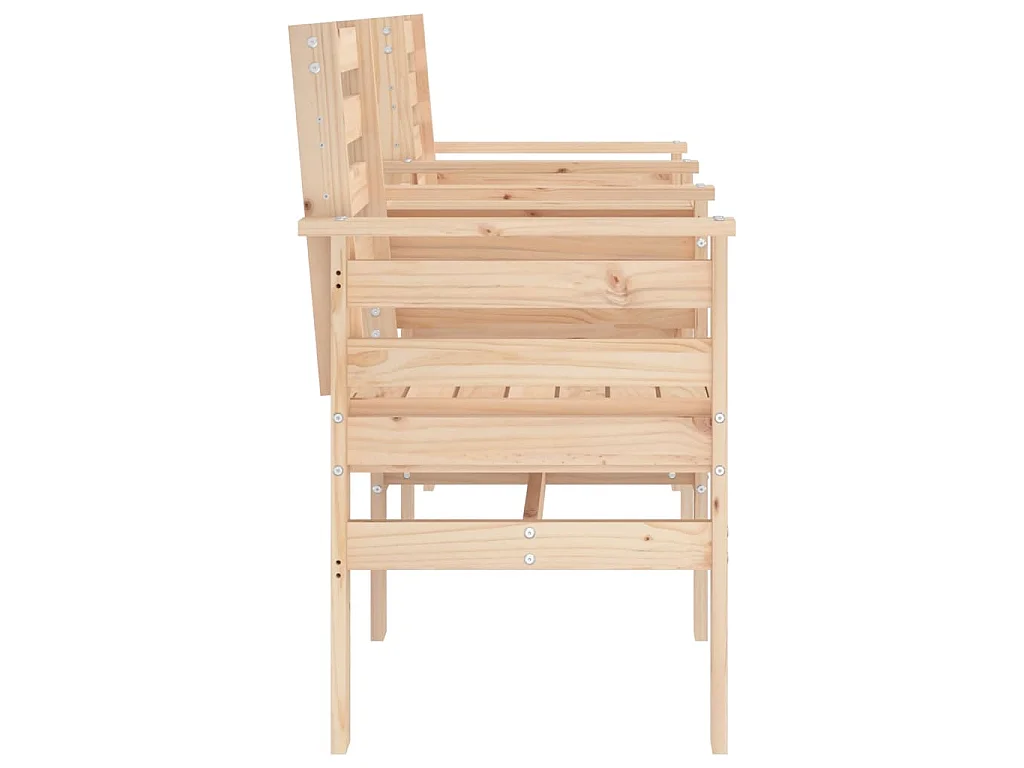 Banc de jardin avec table 2 places bois de pin massif