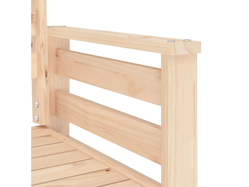 Banc de jardin avec table 2 places bois de pin massif