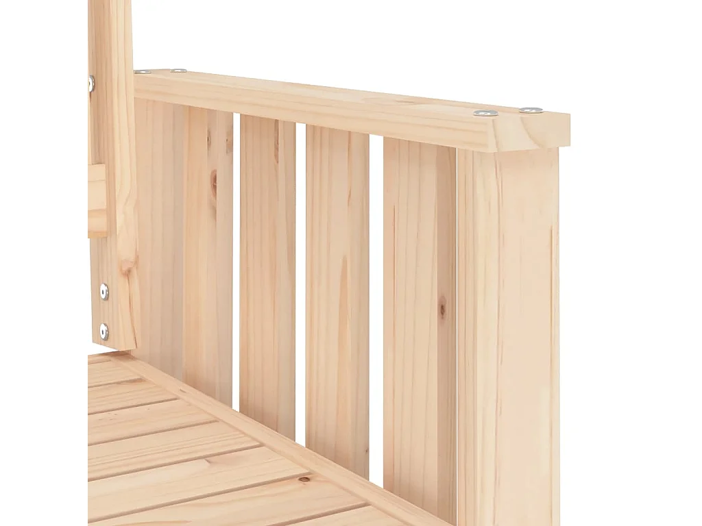 Gartenbank mit Tisch 2-Sitzer Massivholz Kiefer