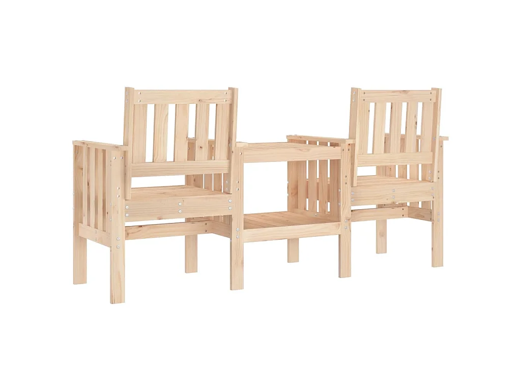 Tuinbank met tafel 2-zits massief grenenhout