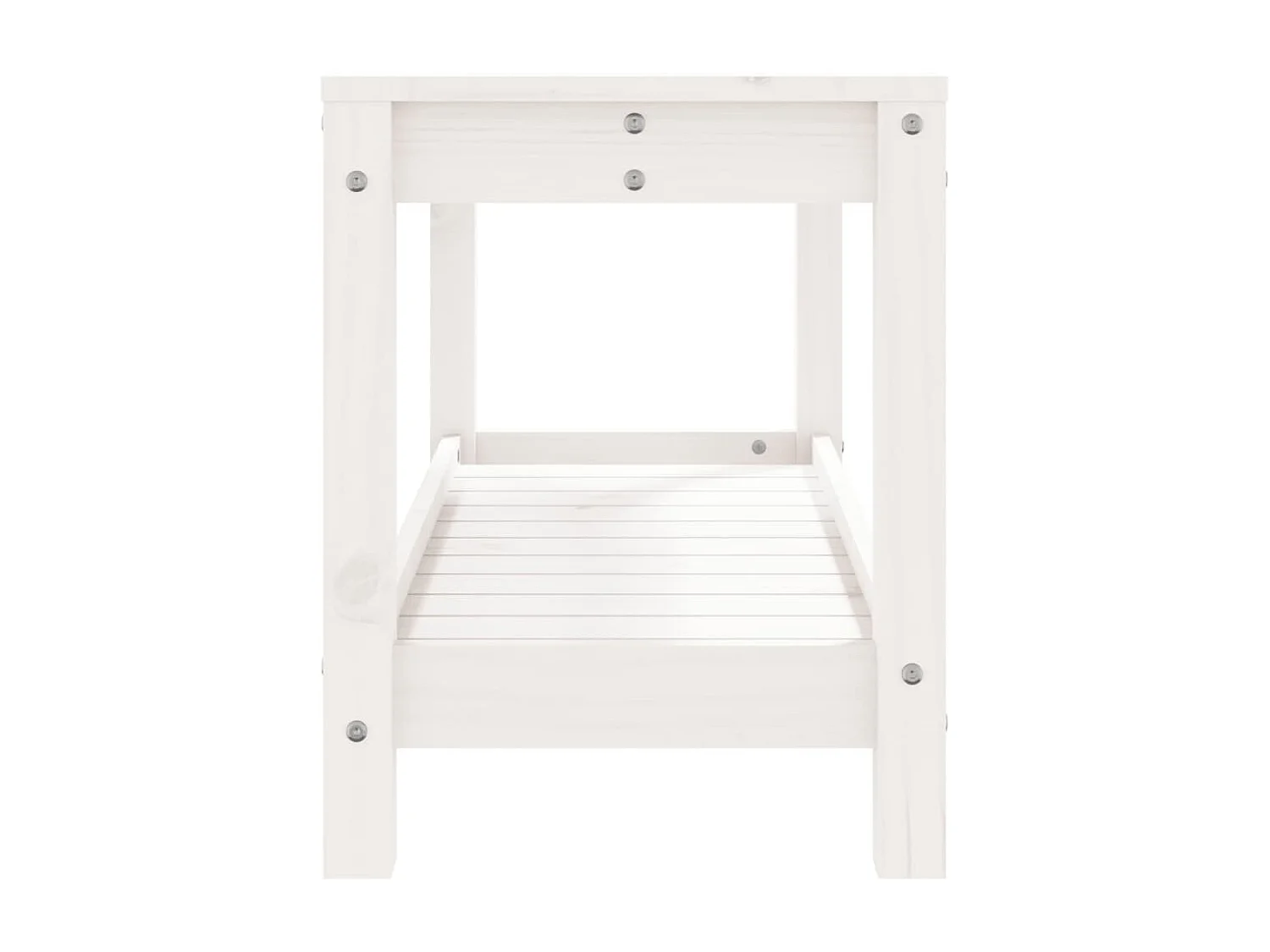 Banco de jardim 82,5x35x45 cm madeira de pinho maciça branco